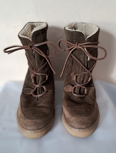 BA&SH - Bottines Boots fourrées - Daim Marron - Pointure 36fr - AUTHENTIQUE - Photo 1 sur 13