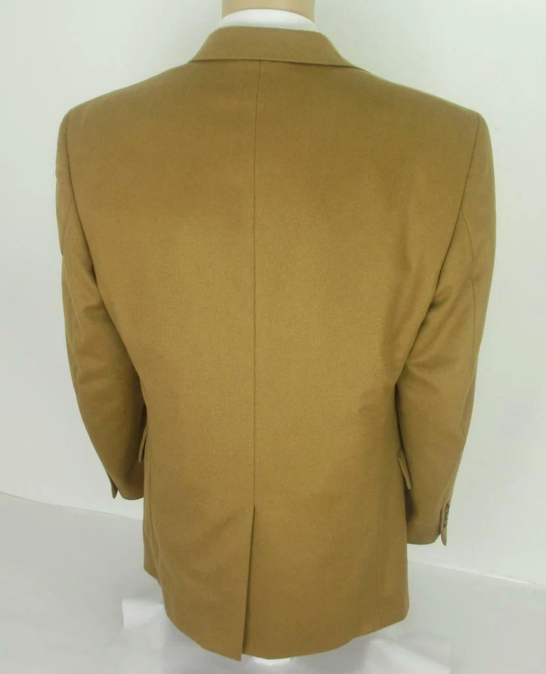 42 R Jos A Ufer Massiv Hellbraun Pure Kaschmir 2Btn Herren Jacke Sport Blazer - Bild 3 von 4