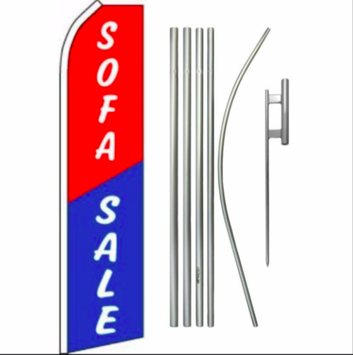"SOFA SALE" Advertising Super Flag & Pole Kit deal discount couch furniture