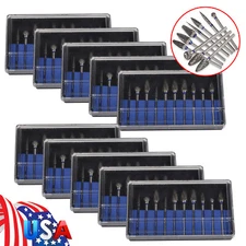 10-100pcs Tungsten Carbide Dental Acrylic Bur Drill Coarse Cutter 2.35mm Shank