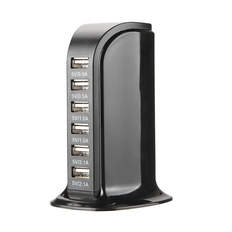 6 Ports Multi Port USB Hub Charger Fast Charging Station Power Adapter US STOCK