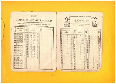 PARIS (XI°) ARCHITEKTURORNAMENTE / TÜREN ''Ed COTELIER'' Katalog um 1870