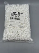 Globe Scientific 118240W Polyethylene White Flange Plug Cap for Test Tubes,13mm