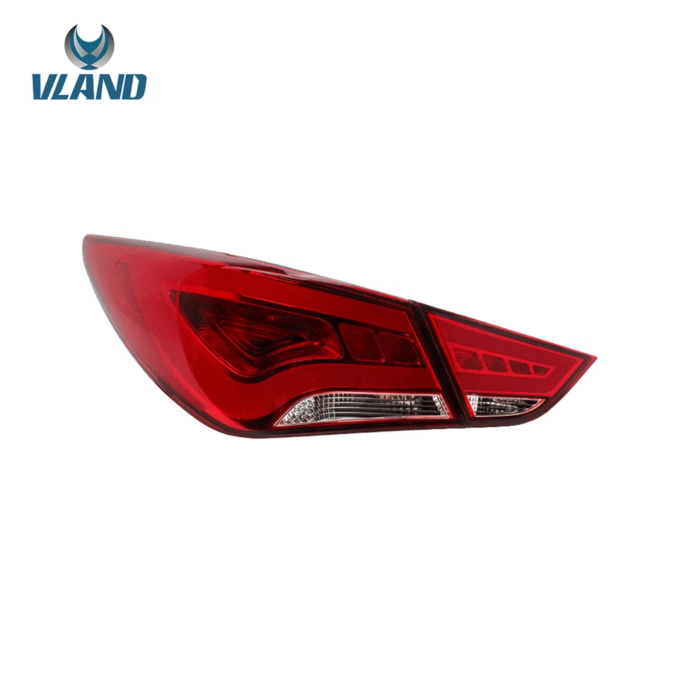 Luces traseras LED rojas Vland para Hyundai Sonata 2011 2012 2013 2014 6.ª luces traseras Foto 3 de 4