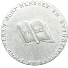 Saxe Weimar Eisenach 1817 Unc Ducat Pattern Silver Coin Bible Germany