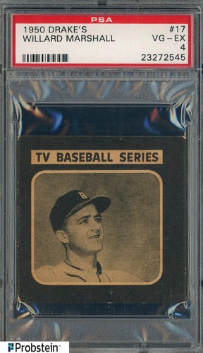 1950 Drake's SETBREAK #17 Willard Marshall Boston Braves PSA 4 VG-EX