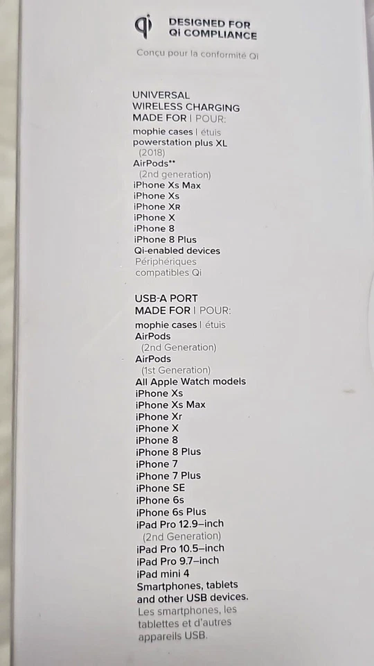 Mophie 401303592 Dual Universal Wireless Charging Pad Fast Charge 7.5 Watt - Image 4 of 4