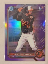 Maikol Hernandez 2022 Bowman Chrome 1st Prospect Purple Refractor /250 #BCP-155