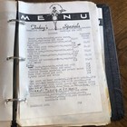 RARE VINTAGE RESTAURANT MENUS Daily Specials Binder 1950s Oneonta NY w Notes — photo 3