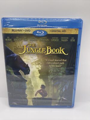 The Jungle Book (Blu-ray, DVD, 2016) Disney Movie, Digital expired New Sealed