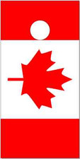 Canadian Flag Flat LAMINATED Cornhole Wrap Bag Toss Skin Decal