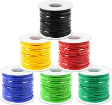 Lanyard String Kit 6Pack Plastic Lacing Cord Gimp String Lanyard Weaving Kit