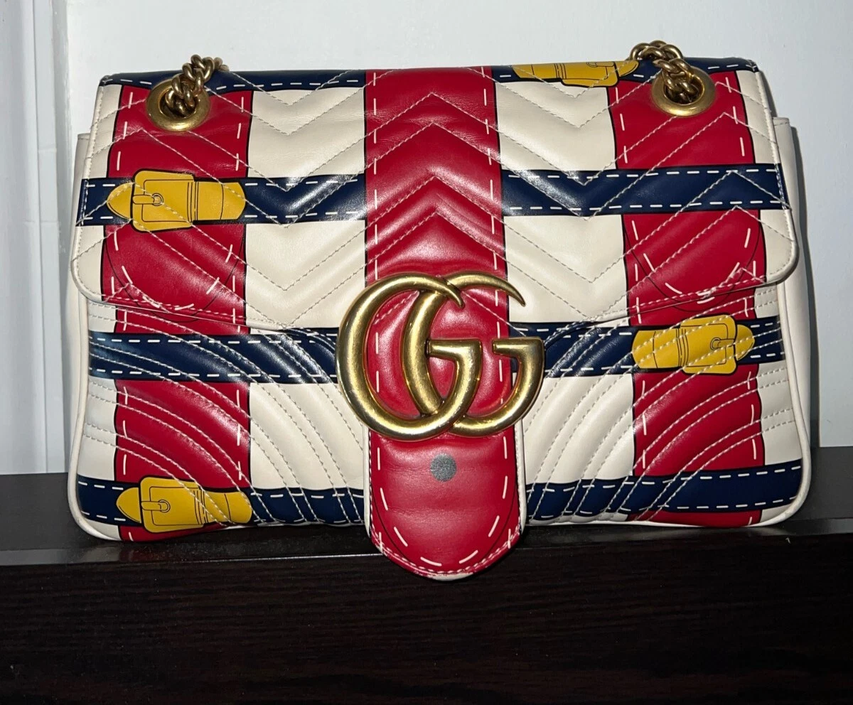 Gucci Gg Marmont Flap Bag Trompe L'oeil Matelasse