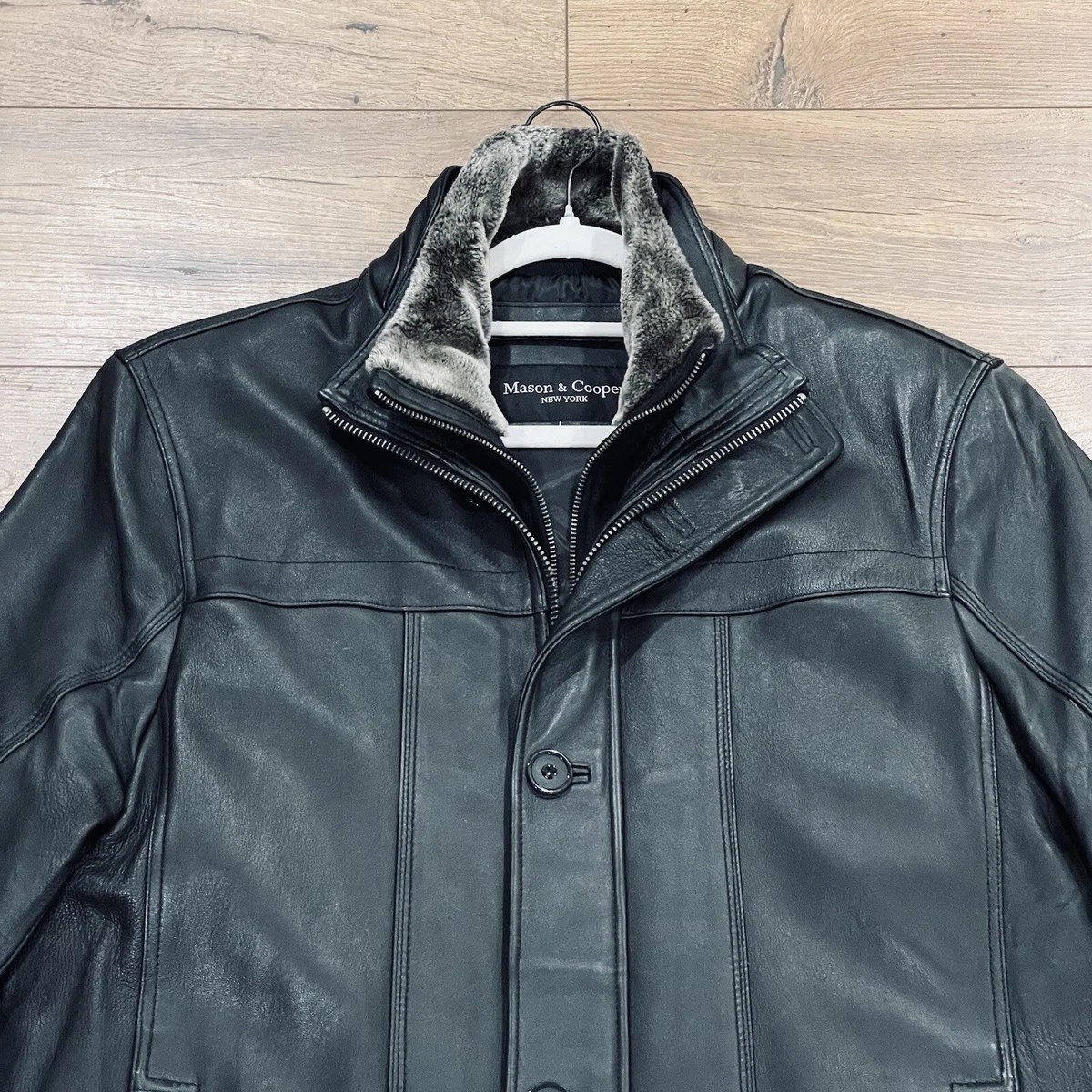 Mason and cooper hotsell leather jacket with fur
