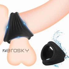 3in1-Ball-Scrotum-Stretcher-Ring-Penis Enhancer Delay Ejaculation Reuse for Male