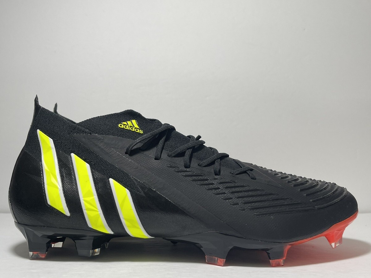 New Adidas Predator Edge.1 Firm Ground Cleats Black Neon Red