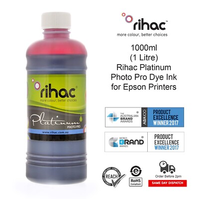 1 litre Magenta RIHAC Refill Ink for Canon CLI-521 cart MP630 MP990 IP4600 CISS