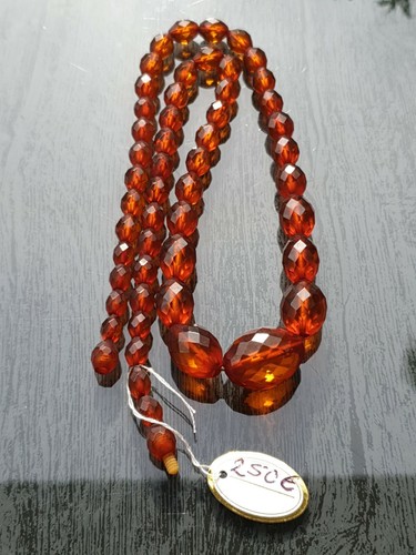 ANTIKE ANTIQUE Bakelitkette Bakelite Verlauf Art Deco NECKLACE FACETIERT