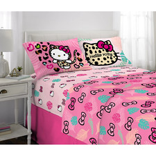 Hello Kitty 4-Piece "Wild Jungle" Full Sheet Set