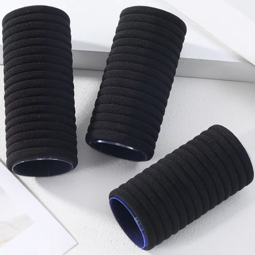 50/100Pcs Black Hair Bands for Women Girls Hairband High Elastic Rubber Band Hai