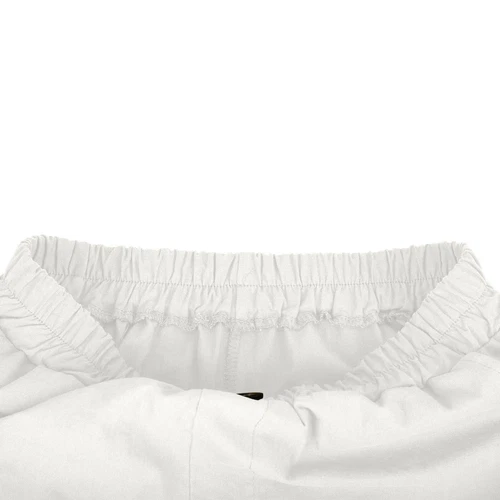 Pantalones cortos para mujer color liso bolsillo abotonado capris cintura elástica sueltos - Imagen 11 de 66