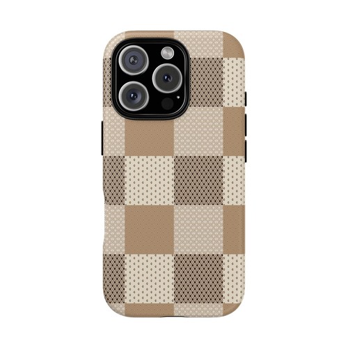 Brown and Tan Checkerboard Phone Case, for iPhone, Samsung Galaxy, Google Pixel - 第 2/241 張圖片