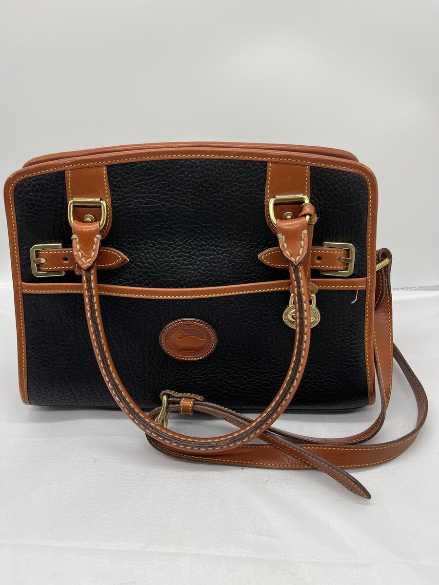 Dooney & Bourke R212 'All Weather' Black-tan Cross-body Zip-top