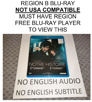 NO ENGLISH Notre Histoire Blu-ray REGION B Alain Delon Nathalie Baye Romance