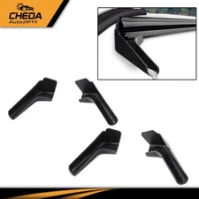 4x RV Camper Rain Gutter Spout Long Version Left and Right Kit Black
