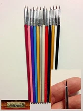 M00989 MOREZMORE Set 12 Mini Fine Point Tip Detail Economy Brush Doll Face