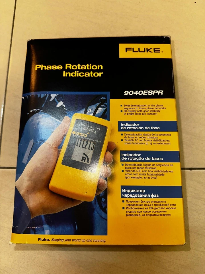 Fluke 9040 Digital Phase Rotation Indicator Tester Meter  - Image 4 of 4