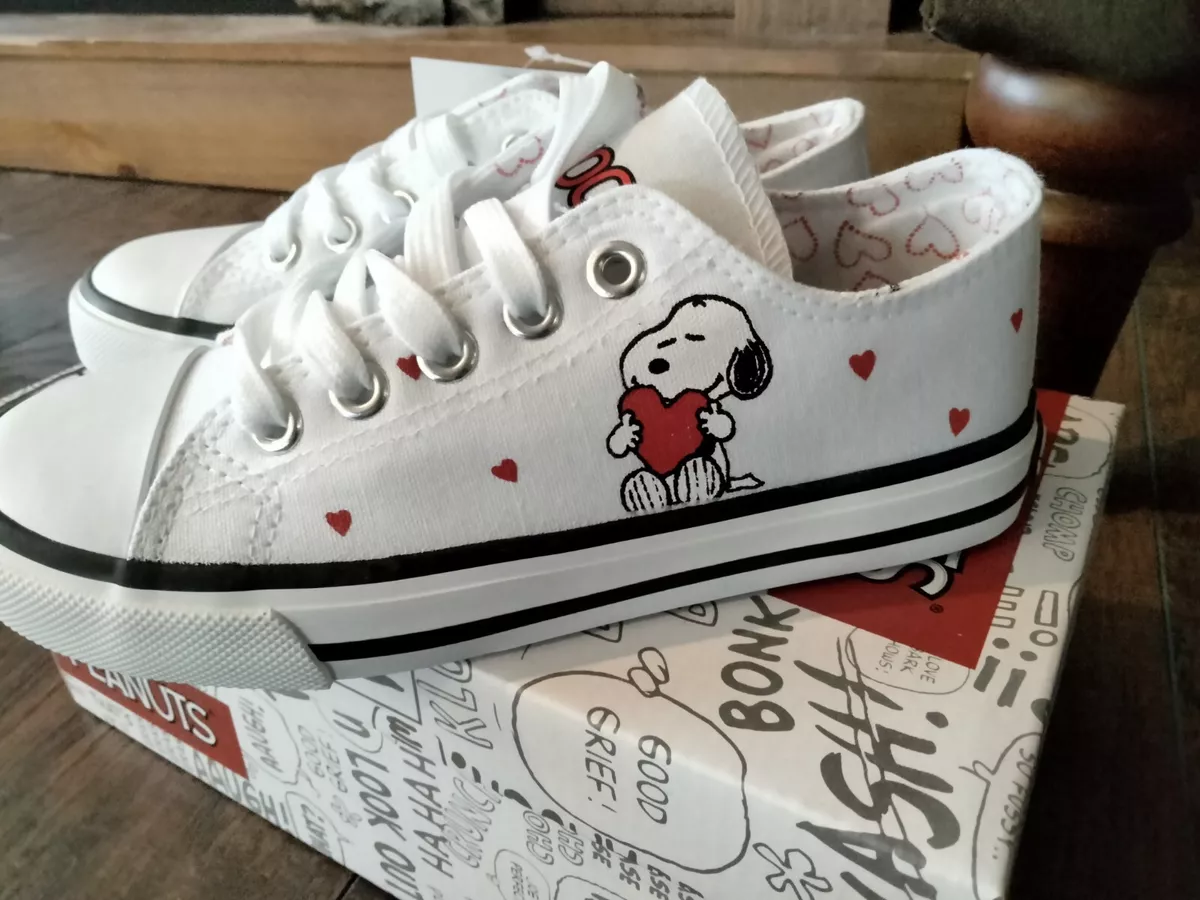 Peanuts Snoopy print little Kids Shoes sneakers Heart Valentine&#039;s day 13 | eBay
