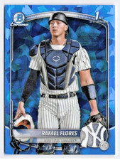RAFAEL FLORES 2025 1ST BOWMAN CHROME PROSPECT SAPPHIRE REFRACTOR CARD SP YANKEES