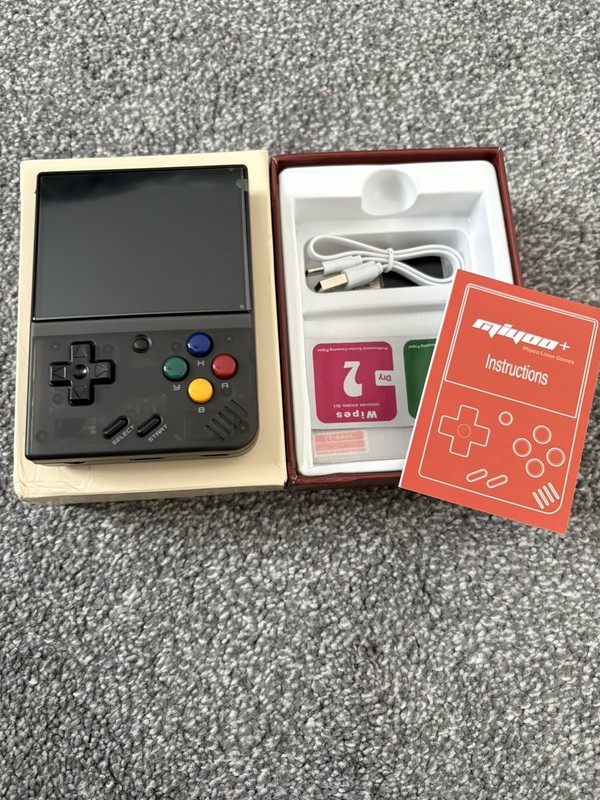 Miyoo Mini+ (Plus) Retro Handheld Console - Transparent Black