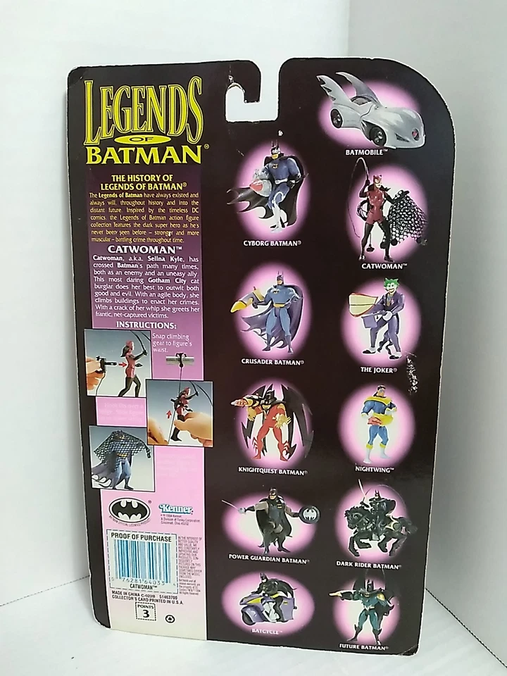 Figura de acción Legends of Batman Catwoman 1994 Kenner nueva ver fotos Foto 4 de 4