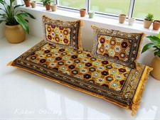 3 Tlg. Matratze Kissen orient Sitzecke Bodenkissen Sitzgruppe Toshak Gold توشک