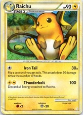 Raichu Holo HeartGold SoulSilver 10/123 Pokemon on eBay