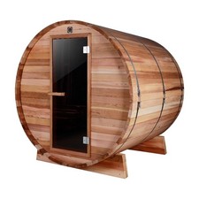 Barrel Sauna BRT66, Red Cedar, Electric Heater, 6 Feet, Fit 4 person, IN STOCK
