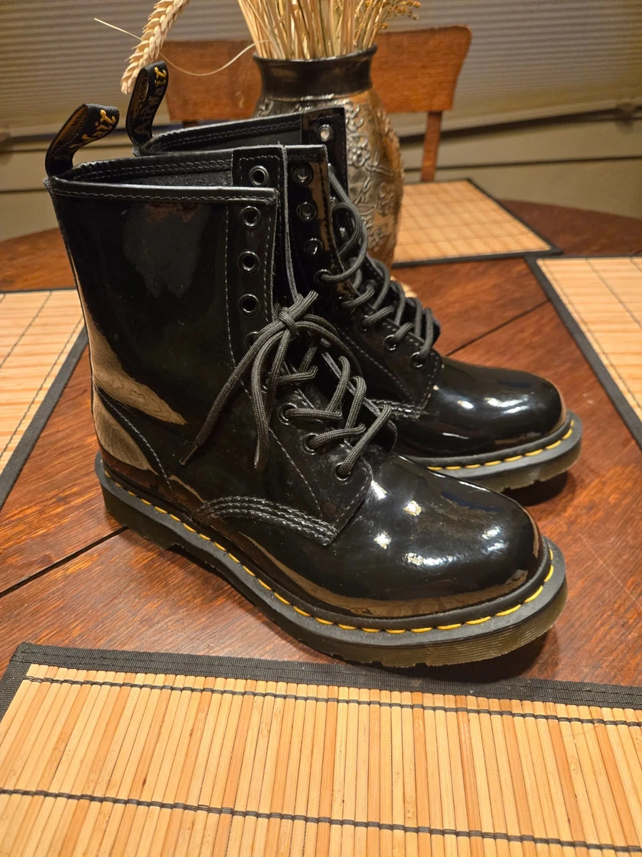 Dr. Martens M Patent Leather Solid Boots for Men for Sale  display picture 3