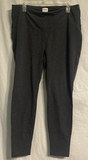 zenergy By Chico  s Gray stretchy pull on pants comfort size 2