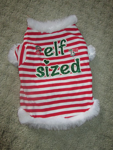 "Elf Sized" Doggy Christmas Outfit Female Dog Wag-A-Tude Sz XS Striped RARE 2009