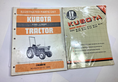 Kubota L185 - L185DT Diesel 17hp Parts List & IT Shop Manual K3 L185 L235 1988