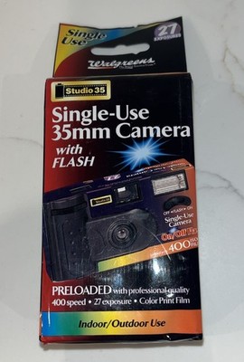 Studio 35 Single-use 35mm Camera Flash Sealed In Package Walgreens. 27 exposure 