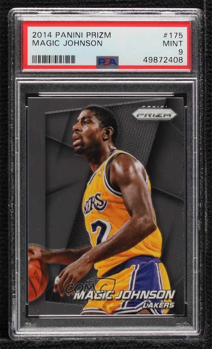 2014-15 Panini Prizm Magic Johnson #175 PSA 9 MINT HOF 02v3