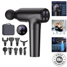 Deep Tissue Massage Gun with 9 Heads - 20 Speeds for Pain Relief