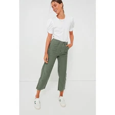 Tuckernuck Pomander Place 100%Cotton White Vesty Puff Sleeve Crewneck Size Small