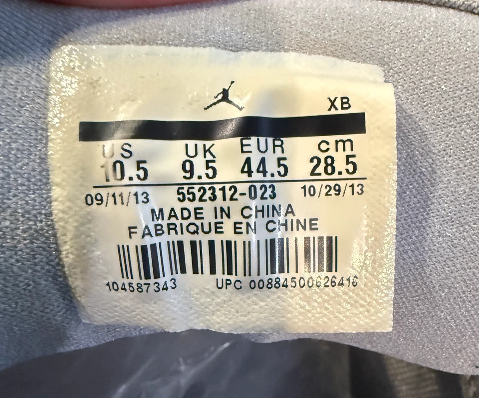 Nike Air Jordan 1 Low Top V2 Wolf Gris Blanco Para Hombre Talla 10.5 (552312-023) RETRO Foto 2 de 4