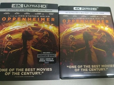 With Slipcover Oppenheimer 4K + Blu Ray ULTRA HD 3 DISC SET Christopher Nolan