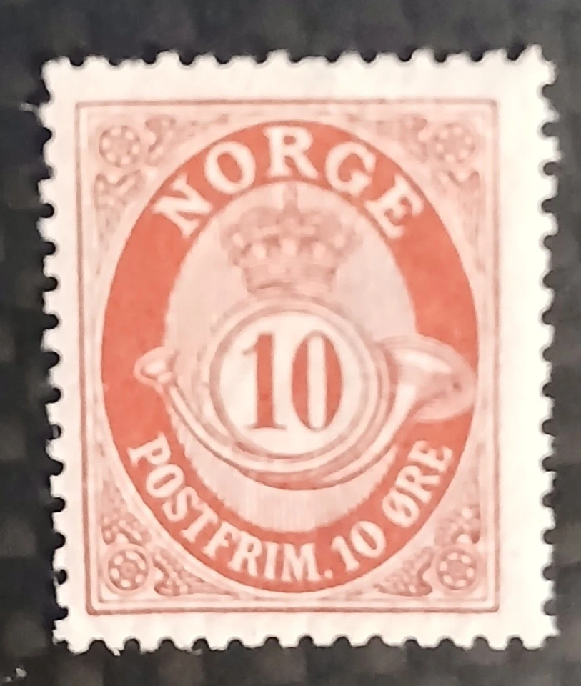 Noruega #10 Poste Horn 10 Ore MNH Foto 3 de 4