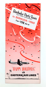 1960 Eastern Airlines Bachelor Party Tours Bermuda Vintage Travel Brochure
